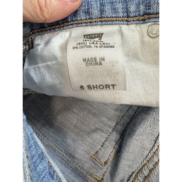 Levi's 512 Perfectly Slimming Bootcut Jeans Light Western Grunge Women's 6 Short - Picture 10 of 14